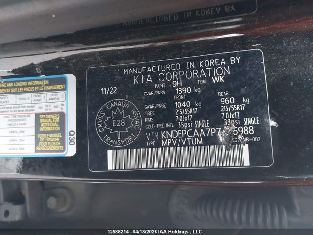 KNDEPCAA7P7426988 KIA Seltos Lx