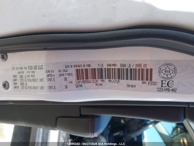 1C4PJMBS9GW115107 Jeep Cherokee Trailhawk