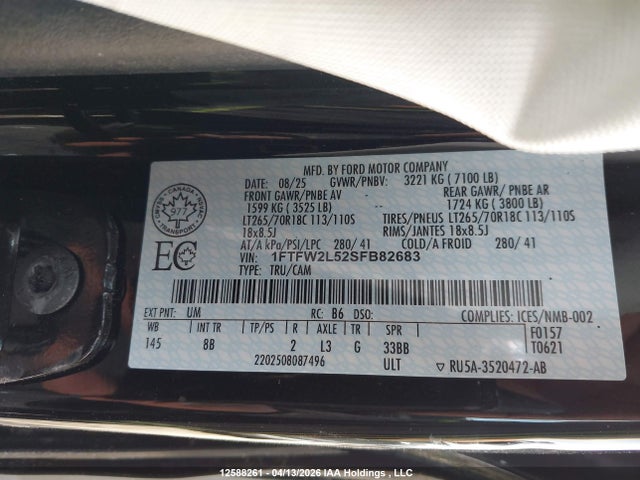 Ford F-150 Stx 2025 1FTFW2L52SFB82683 Image 20