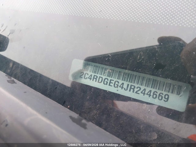 12588275 :رقم المزاد ، 2C4RDGEG4JR244669 vin ، 2018 Dodge Grand Caravan Gt مزاد بيع