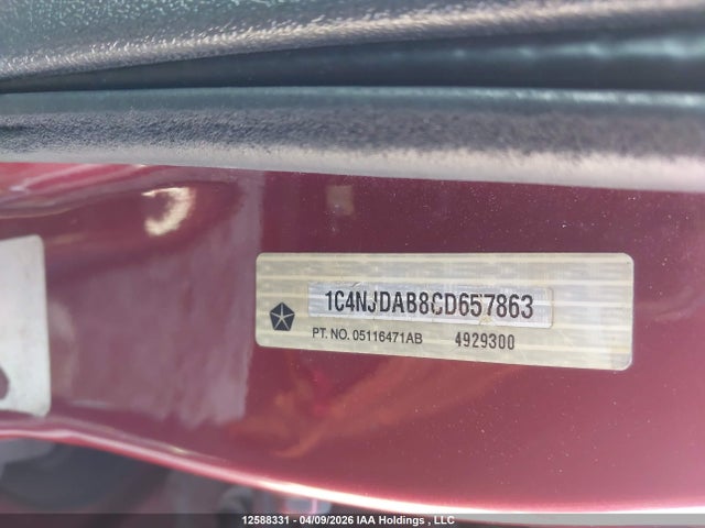 Aukcja sprzedaży 2012 Jeep Compass, vin: 1C4NJDAB8CD657863, numer aukcji: 12588331