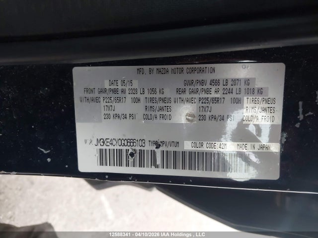 JM3KE4CY0G0666103 Mazda Cx-5 Touring
