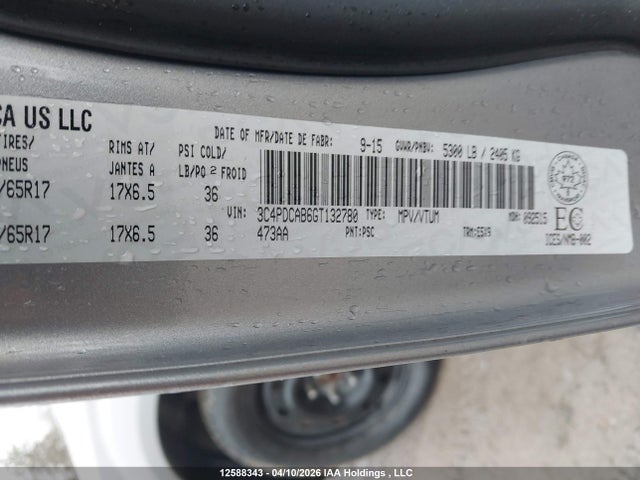 Aukcja sprzedaży 2016 Dodge Journey Se, vin: 3C4PDCAB6GT132780, numer aukcji: 12588343