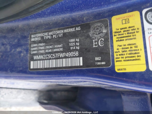 Mini Cooper S Countryman 2015 WMWZC5C57FWP49058 Image 9