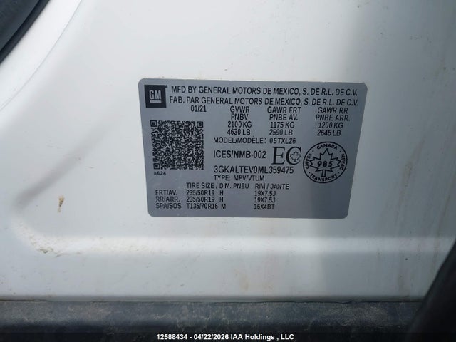 12588434 :رقم المزاد ، 3GKALTEV0ML359475 vin ، 2021 Gmc Terrain Sle مزاد بيع