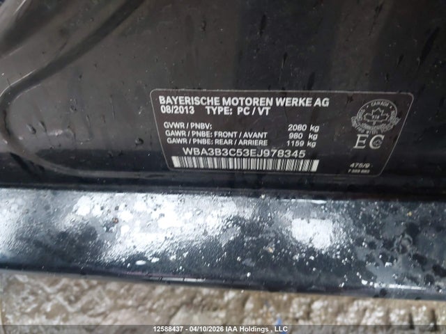 Продажа на аукционе авто 2014 Bmw 328i Xdrive, vin: WBA3B3C53EJ978345, номер лота: 12588437
