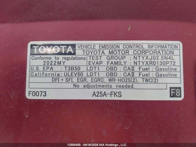 2022 Toyota Rav4 Xle მანქანა იყიდება აუქციონზე, vin: 2T3R1RFV0NW249767, აუქციონის ნომერი: 12588458
