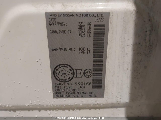 1N4CZ1CV7RC550166 Nissan Leaf Sv/sv Plus