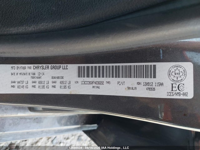 Продажа на аукционе авто 2015 Chrysler 200, vin: 1C3CCCBG0FN636692, номер лота: 12588534