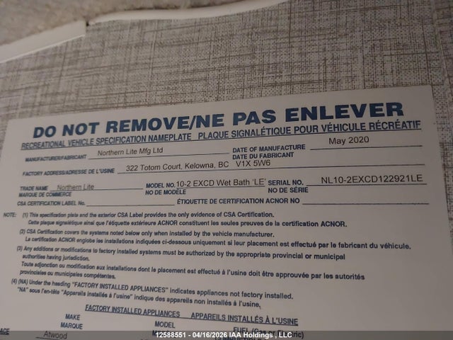 Northern Lite Other 2020 2EXCD122921LE Image 9