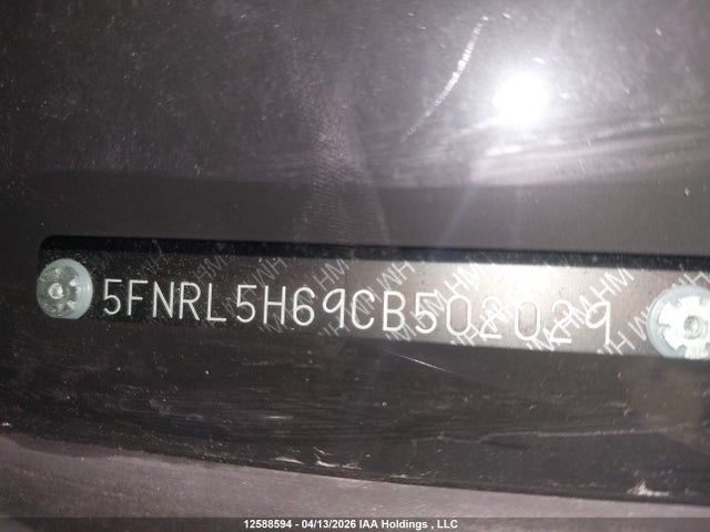 Aukcja sprzedaży 2012 Honda Odyssey, vin: 5FNRL5H69CB502029, numer aukcji: 12588594