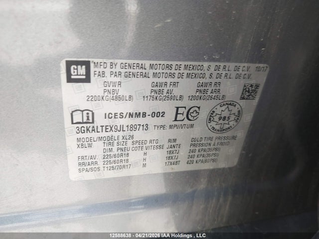 3GKALTEX9JL189713 GMC Terrain