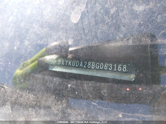 12588668 :رقم المزاد ، 5XYKUDA28BG063168 vin ، 2011 Kia Sorento Ex مزاد بيع