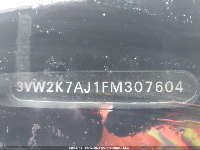 Aukcja sprzedaży 2015 Volkswagen Jetta, vin: 3VW2K7AJ1FM307604, numer aukcji: 12588748