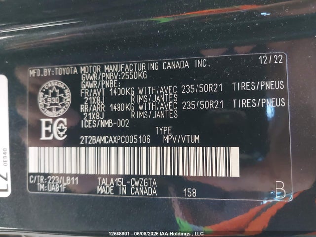 Продаж на аукціоні авто 2023 Lexus Rx 350 Base/350 Premium/350 Premium Plus/350 Luxury/350 F Sport, vin: 2T2BAMCAXPC005106, номер лоту: 12588801