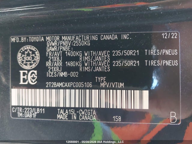 Продаж на аукціоні авто 2023 Lexus Rx 350 Base/350 Premium/350 Premium Plus/350 Luxury/350 F Sport, vin: 2T2BAMCAXPC005106, номер лоту: 12588801