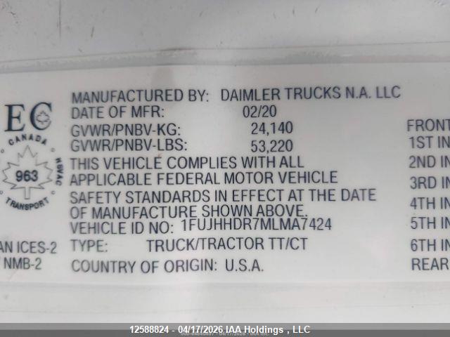 Freightliner New Cascadia 126 2021 1FUJHHDR7MLMA7424 Image 9