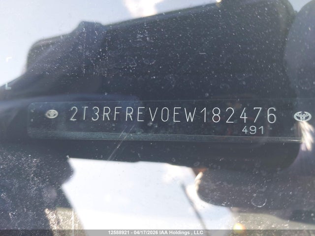 12588921 :رقم المزاد ، 2T3RFREV0EW182476 vin ، 2014 Toyota Rav4 Xle مزاد بيع
