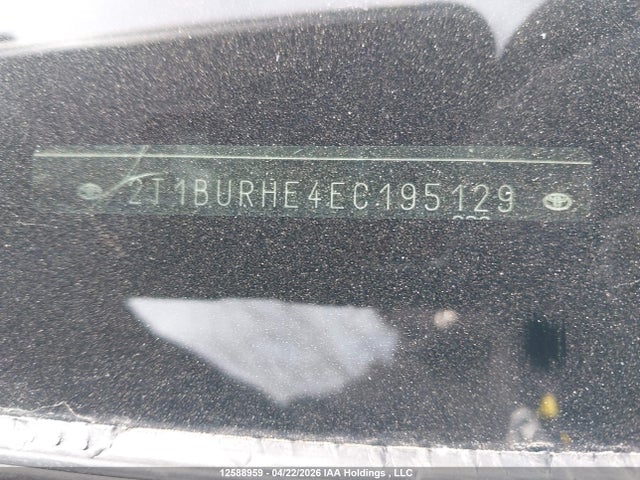 12588959 :رقم المزاد ، 2T1BURHE4EC195129 vin ، 2014 Toyota Corolla Ce مزاد بيع