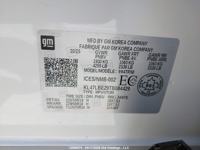 KL47LBE29TB084429 Buick Envista Sport Touring
