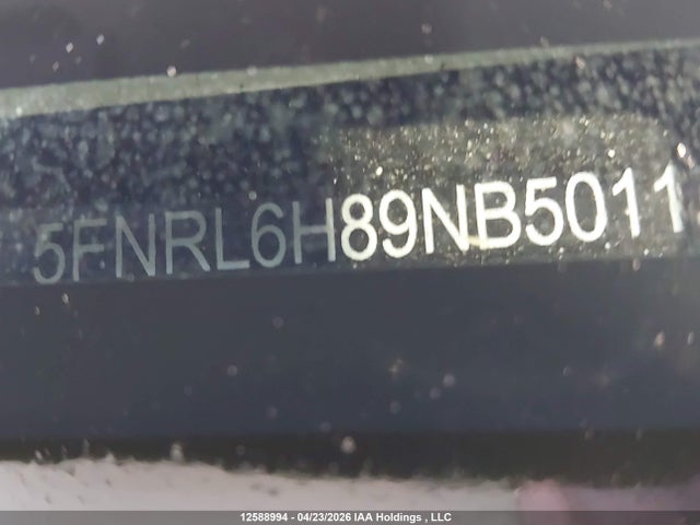 5FNRL6H89NB501179 Honda Odyssey Touring