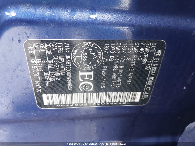 Продажа на аукционе авто 2023 Nissan Rogue Platinum, vin: JN8BT3DD6PW309837, номер лота: 12588997