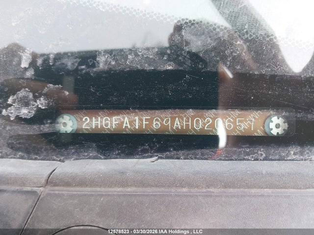 2010 Honda Civic Sport მანქანა იყიდება აუქციონზე, vin: 2HGFA1F69AH020657, აუქციონის ნომერი: 12578523