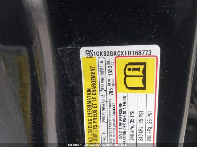 1GKS2GKCXFR168773 GMC Yukon Xl 1500 Sle