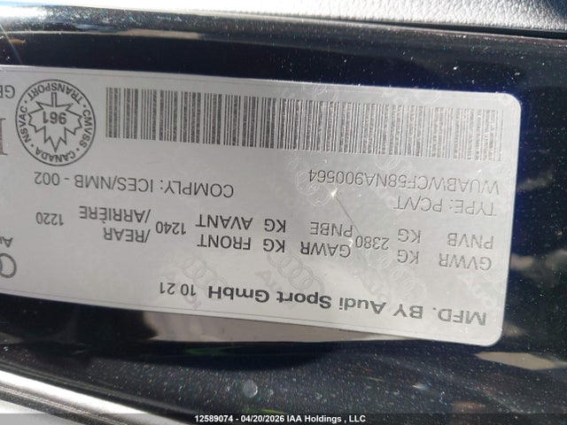 Audi RS5 2022 WUABWCF58NA900564 Image 9