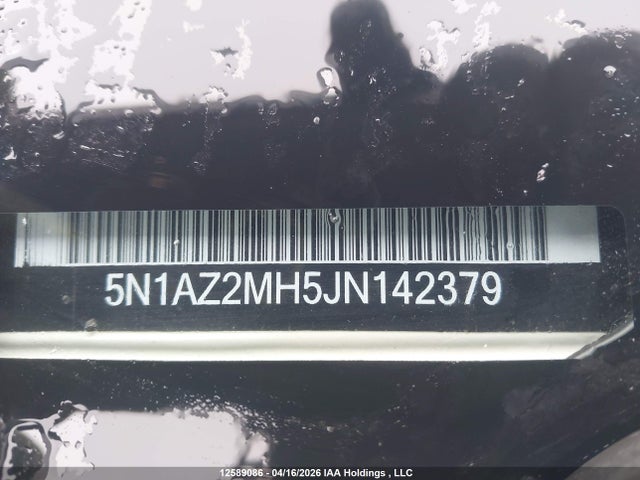 5N1AZ2MH5JN142379 Nissan Murano Midnight Edition/platinum/sl/sv