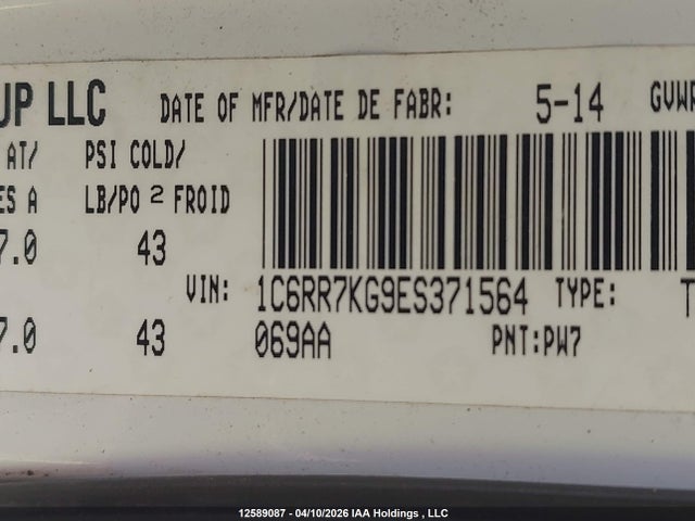 1C6RR7KG9ES371564 RAM 1500