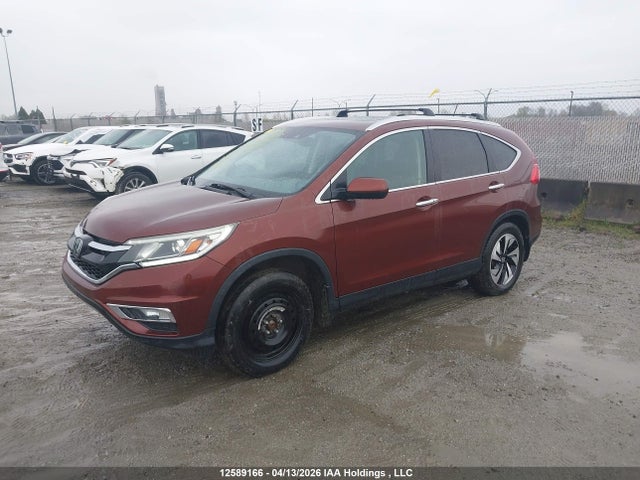 12589166 :رقم المزاد ، 5J6RM4H95FL802809 vin ، 2015 Honda Cr-v Touring مزاد بيع