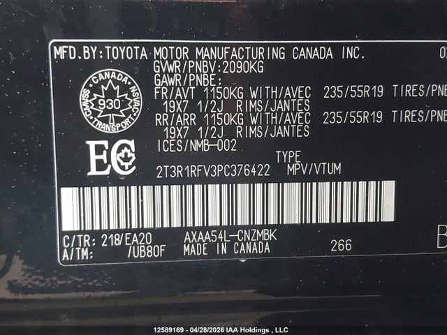 Aukcja sprzedaży 2023 Toyota Rav4 Xle/xle Premium, vin: 2T3R1RFV3PC376422, numer aukcji: 12589169