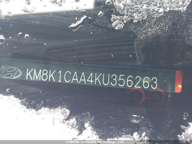 2019 Hyundai Kona Se მანქანა იყიდება აუქციონზე, vin: KM8K1CAA4KU356263, აუქციონის ნომერი: 12589180