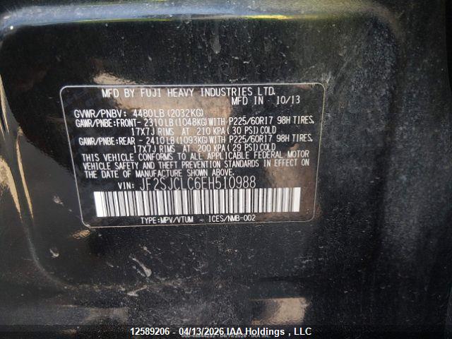 12589206 :رقم المزاد ، JF2SJCLC6EH510988 vin ، 2014 Subaru Forester 2.5i Touring مزاد بيع