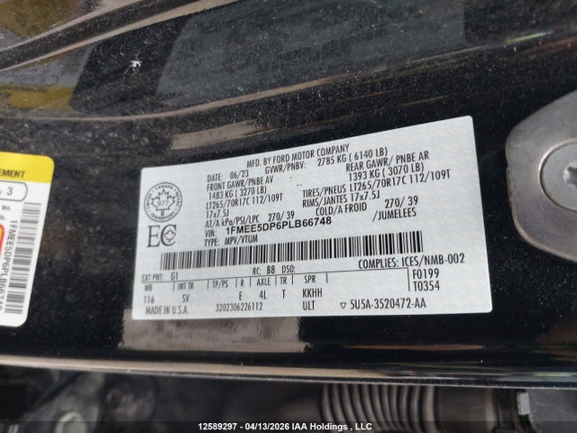 Aukcja sprzedaży 2023 Ford Bronco Big Bend/black Diamond/outer Banks/badlands/wildtrak/everglades, vin: 1FMEE5DP6PLB66748, numer aukcji: 12589297