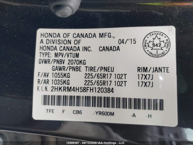 2HKRM4H58FH120384 Honda CR-V EX