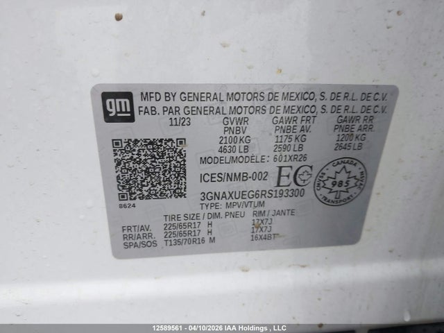 3GNAXUEG6RS193300 Chevrolet EQUINOX LT