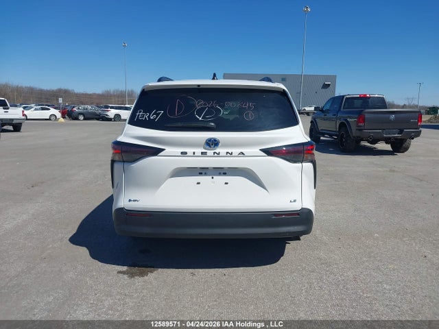 12589571 :رقم المزاد ، 5TDGRKECXSS275233 vin ، 2025 Toyota Sienna Le 8-passenger مزاد بيع