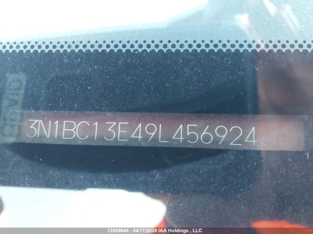 12589648 :رقم المزاد ، 3N1BC13E49L456924 vin ، 2009 Nissan Versa S/sl مزاد بيع