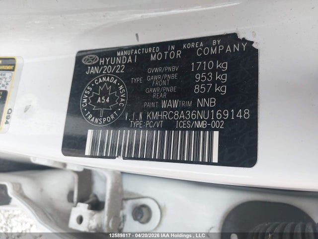 KMHRC8A36NU169148 Hyundai Venue Trend