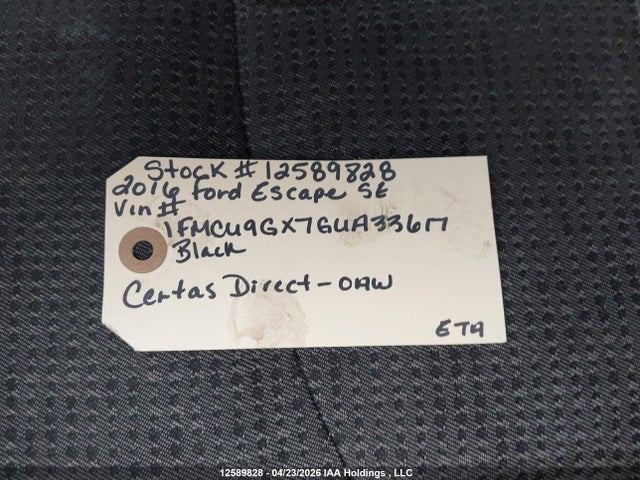 Продажа на аукционе авто 2016 Ford Escape Se, vin: 1FMCU9GX7GUA33617, номер лота: 12589828
