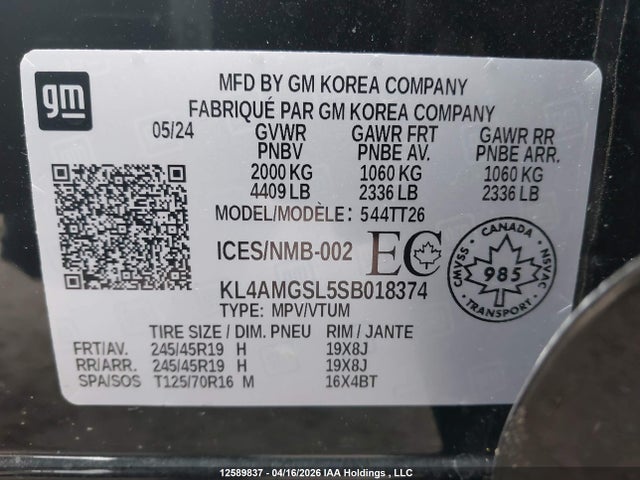 Продажа на аукционе авто 2025 Buick Encore Gx Avenir Awd, vin: KL4AMGSL5SB018374, номер лота: 12589837