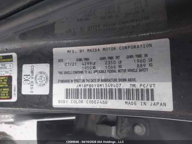 JM1BPBDY8M1349407 Mazda 3 Premium