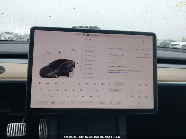 5YJ3E1EB6NF166790 Tesla MODEL 3
