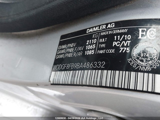 Продаж на аукціоні авто 2011 Mercedes-benz C 250 4matic, vin: WDDGF8FB9BA486332, номер лоту: 12589938