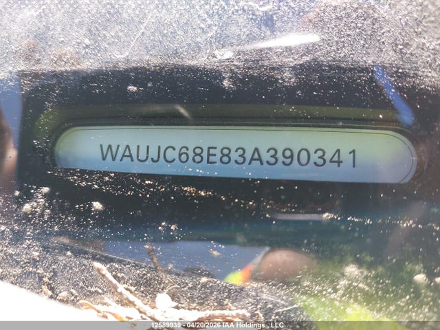 Aukcja sprzedaży 2003 Audi A4 1.8t, vin: WAUJC68E83A390341, numer aukcji: 12589939