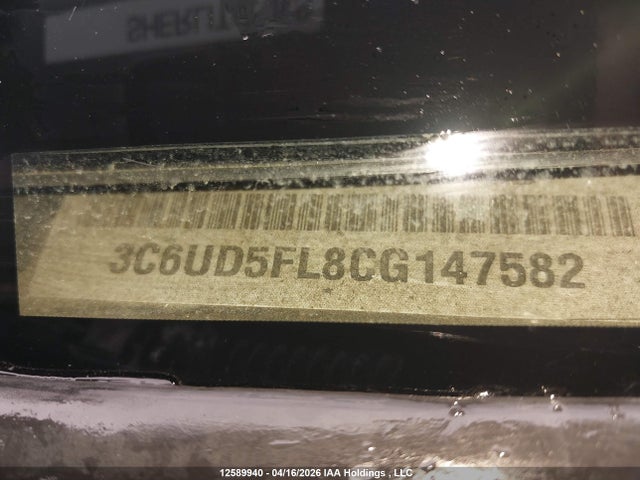 Продаж на аукціоні авто 2012 Dodge Ram 2500 Laramie, vin: 3C6UD5FL8CG147582, номер лоту: 12589940
