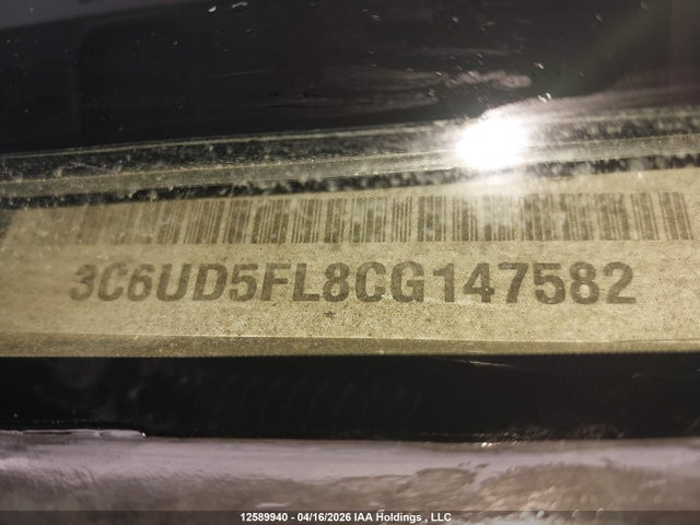 Продаж на аукціоні авто 2012 Dodge Ram 2500 Laramie, vin: 3C6UD5FL8CG147582, номер лоту: 12589940