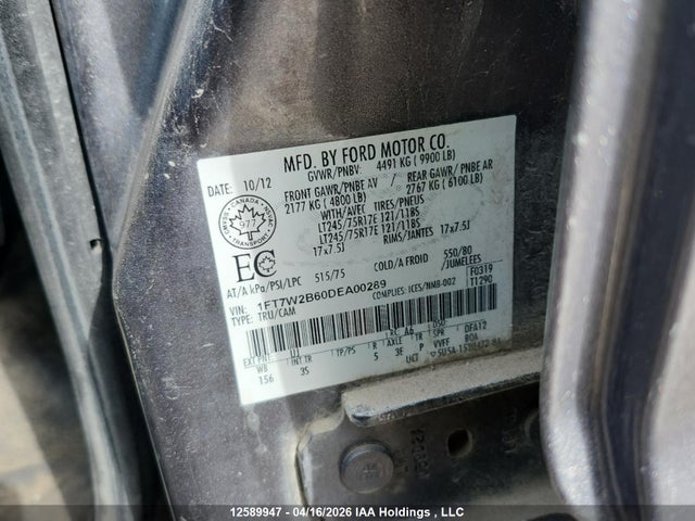Продажа на аукционе авто 2013 Ford F250 Super Duty, vin: 1FT7W2B60DEA00289, номер лота: 12589947